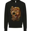 Steampunk Skull Mens Sweatshirt Jumper Black