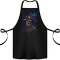 Steampunk Skull Pirate Cotton Apron 100% Organic Black