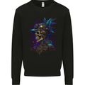 Steampunk Skull Pirate Mens Sweatshirt Jumper Black