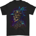 Steampunk Skull Pirate Mens T-Shirt 100% Cotton BLACK