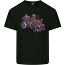 Steampunk Steam Engine Kids T-Shirt Childrens Black