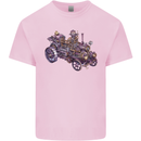 Steampunk Steam Engine Kids T-Shirt Childrens Light Pink