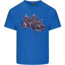 Steampunk Steam Engine Kids T-Shirt Childrens Royal Blue