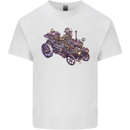Steampunk Steam Engine Kids T-Shirt Childrens White