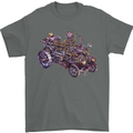 Steampunk Steam Engine Mens T-Shirt 100% Cotton Charcoal