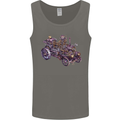 Steampunk Steam Engine Mens Vest Tank Top Charcoal