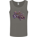 Steampunk Steam Engine Mens Vest Tank Top Charcoal