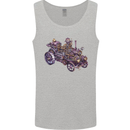 Steampunk Steam Engine Mens Vest Tank Top Sports Grey