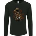 Steampunk T-Rex Dinosaur Mens Long Sleeve T-Shirt Black