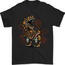Steampunk T-Rex Dinosaur Mens T-Shirt 100% Cotton Black