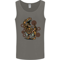 Steampunk T-Rex Dinosaur Mens Vest Tank Top Charcoal