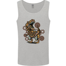 Steampunk T-Rex Dinosaur Mens Vest Tank Top Sports Grey