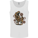 Steampunk T-Rex Dinosaur Mens Vest Tank Top White