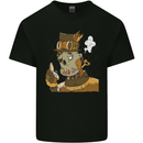 Steampunk Zombie Halloween Mens Cotton T-Shirt Tee Top Black
