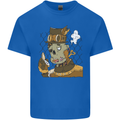 Steampunk Zombie Halloween Mens Cotton T-Shirt Tee Top Royal Blue
