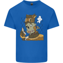 Steampunk Zombie Halloween Mens Cotton T-Shirt Tee Top Royal Blue