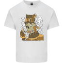 Steampunk Zombie Halloween Mens Cotton T-Shirt Tee Top White