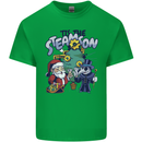 Steamson Steampunk Christmas Santa Claus Mens Cotton T-Shirt Tee Top Irish Green