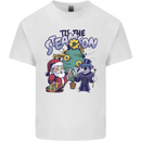 Steamson Steampunk Christmas Santa Claus Mens Cotton T-Shirt Tee Top White