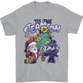 Steamson Steampunk Christmas Santa Claus Mens T-Shirt 100% Cotton Sports Grey