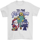 Steamson Steampunk Christmas Santa Claus Mens T-Shirt 100% Cotton White