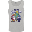 Steamson Steampunk Christmas Santa Claus Mens Vest Tank Top Sports Grey