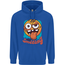 Still Smiling Funny Emoji Exhausted Tired Childrens Kids Hoodie Royal Blue