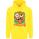 Still Smiling Funny Emoji Exhausted Tired Childrens Kids Hoodie Yellow