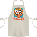 Still Smiling Funny Emoji Exhausted Tired Cotton Apron 100% Organic Natural