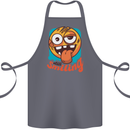 Still Smiling Funny Emoji Exhausted Tired Cotton Apron 100% Organic Steel