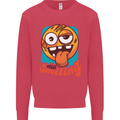 Still Smiling Funny Emoji Exhausted Tired Kids Sweatshirt Jumper Heliconia