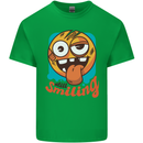 Still Smiling Funny Emoji Exhausted Tired Kids T-Shirt Childrens Irish Green