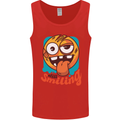 Still Smiling Funny Emoji Exhausted Tired Mens Vest Tank Top Red