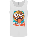 Still Smiling Funny Emoji Exhausted Tired Mens Vest Tank Top White