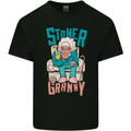 Stoner Granny Funny Weed Grandma Bong Mens Cotton T-Shirt Tee Top Black