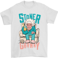Stoner Granny Funny Weed Grandma Bong Mens T-Shirt 100% Cotton White