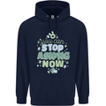 Stop Asking Now New Baby Pregnancy Pregnant Childrens Kids Hoodie Navy Blue