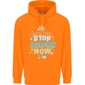 Stop Asking Now New Baby Pregnancy Pregnant Childrens Kids Hoodie Orange