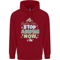 Stop Asking Now New Baby Pregnancy Pregnant Childrens Kids Hoodie Red