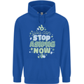 Stop Asking Now New Baby Pregnancy Pregnant Childrens Kids Hoodie Royal Blue