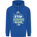 Stop Asking Now New Baby Pregnancy Pregnant Childrens Kids Hoodie Royal Blue