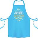 Stop Asking Now New Baby Pregnancy Pregnant Cotton Apron 100% Organic Turquoise