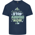 Stop Asking Now New Baby Pregnancy Pregnant Kids T-Shirt Childrens Navy Blue