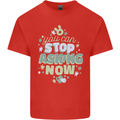 Stop Asking Now New Baby Pregnancy Pregnant Kids T-Shirt Childrens Red
