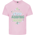 Stop Asking Now New Baby Pregnancy Pregnant Mens Cotton T-Shirt Tee Top Light Pink