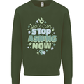 Stop Asking Now New Baby Pregnancy Pregnant Mens Sweatshirt Jumper Forest Green