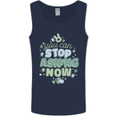 Stop Asking Now New Baby Pregnancy Pregnant Mens Vest Tank Top Navy Blue