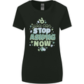 Stop Asking Now New Baby Pregnancy Pregnant Womens Wider Cut T-Shirt Black