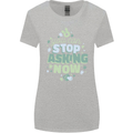 Stop Asking Now New Baby Pregnancy Pregnant Womens Wider Cut T-Shirt Sports Grey