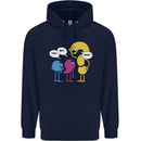 Stop Wait What Funny English Lit Punctuation Childrens Kids Hoodie Navy Blue